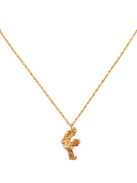 F alphabet pendant necklace by LOVENESS LEE