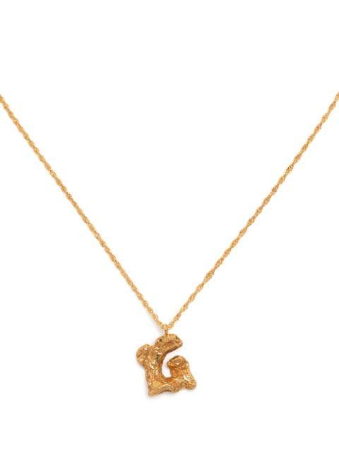 G alphabet pendant necklace by LOVENESS LEE