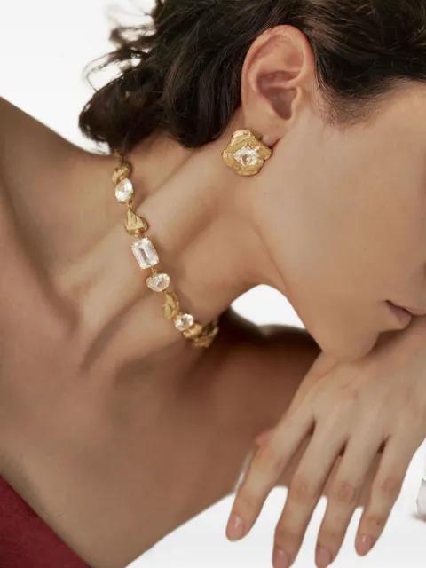 Jaqui textured sapphire earrings by LOVENESS LEE