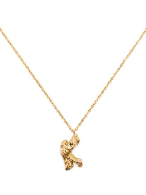 K alphabet-charm necklace by LOVENESS LEE