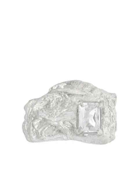 Kai textured white sapphire ring by LOVENESS LEE