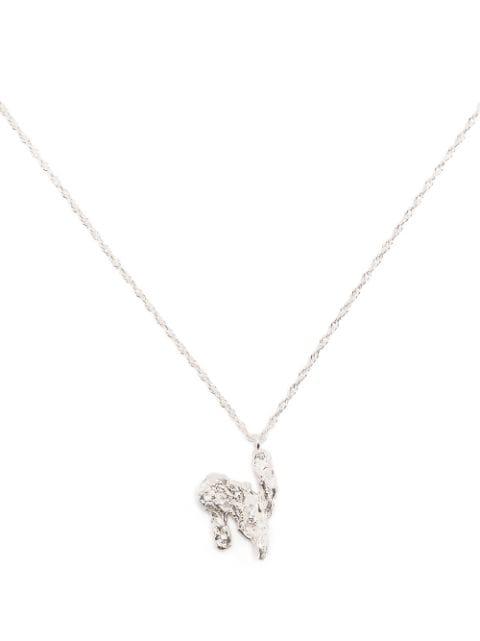 N alphabet-charm necklace by LOVENESS LEE