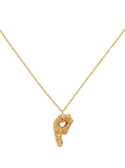 P alphabet pendant necklace by LOVENESS LEE