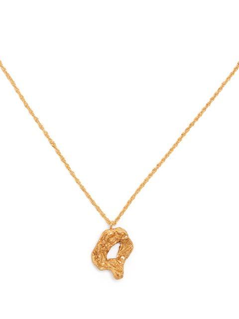 Q alphabet pendant necklace by LOVENESS LEE