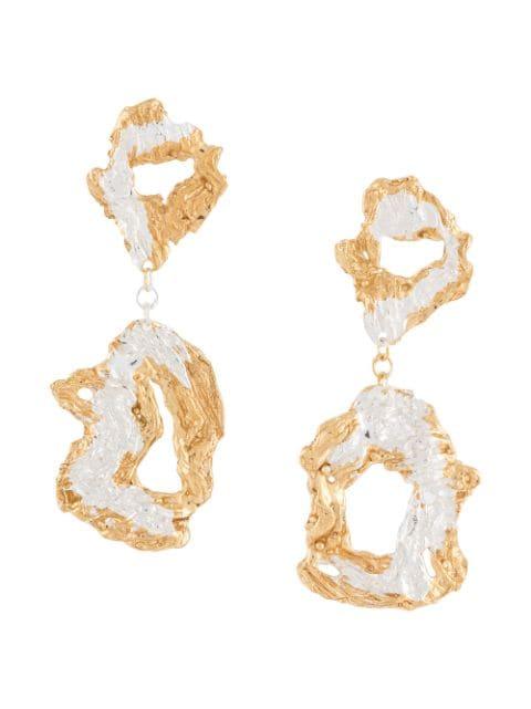 Saorsa hammered-drop earrings by LOVENESS LEE
