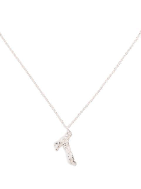 T Alphabet necklace by LOVENESS LEE