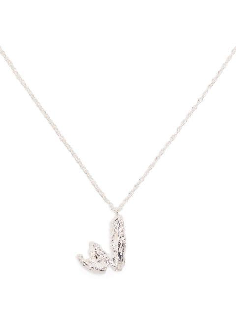 W alphabet pendant necklace by LOVENESS LEE