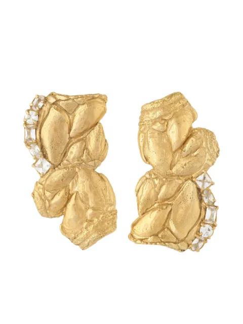 Zakia textured sapphire earrings by LOVENESS LEE