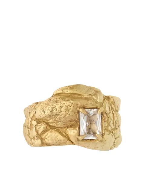 textured sapphire ring by LOVENESS LEE