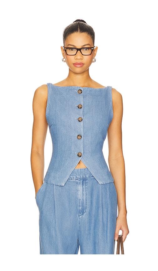 Lovers and Friends Agathe Vest Top in Blue by LOVERS&FRIENDS