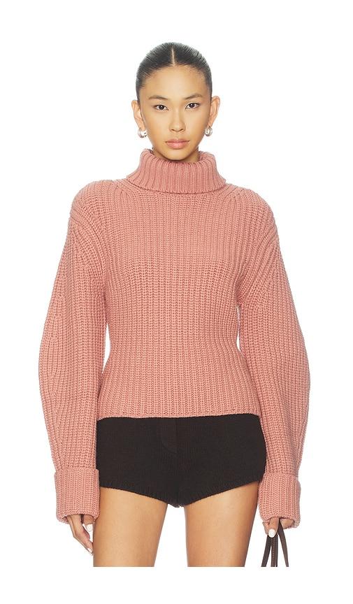 Lovers and Friends Aimee Mock Neck Sweater in Pink by LOVERS&FRIENDS
