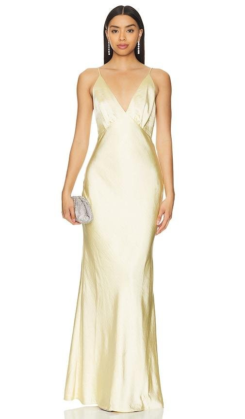 Lovers and Friends Alani Gown in Yellow by LOVERS&FRIENDS
