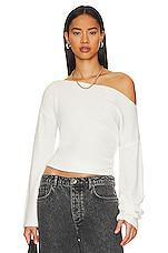 Lovers and Friends Alayah Off Shoulder Sweater in White by LOVERS&FRIENDS