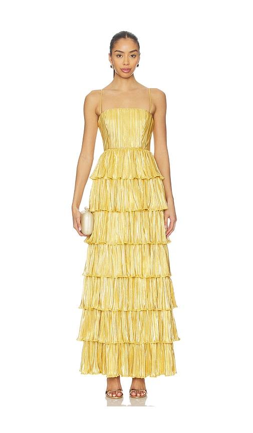Lovers and Friends Aleena Gown in Metallic Gold by LOVERS&FRIENDS