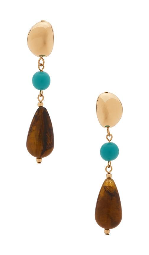 Lovers and Friends Alessia Earrings in Teal,Brown by LOVERS&FRIENDS