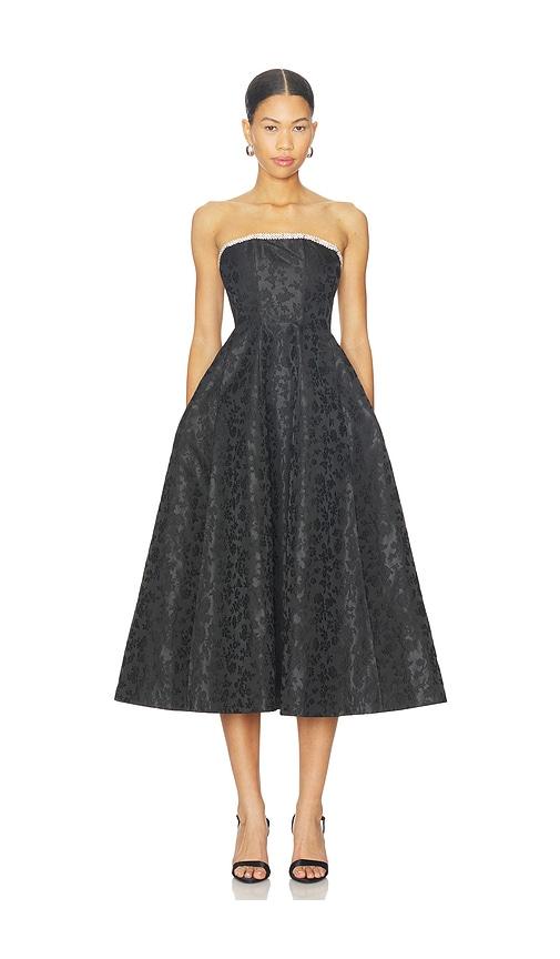 Lovers and Friends Alexandra Midi Dress in Black by LOVERS&FRIENDS