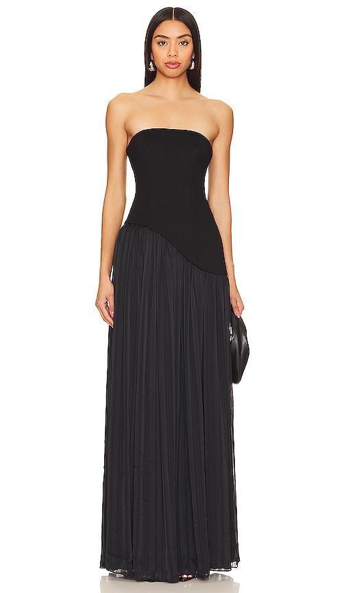 Lovers and Friends Alice Strapless Gown in Black by LOVERS&FRIENDS