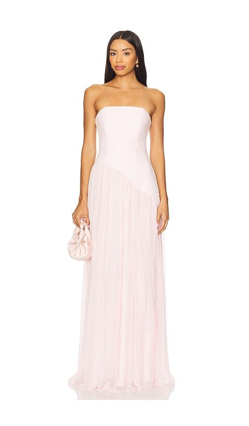 Lovers and Friends Alice Strapless Gown in Blush by LOVERS&FRIENDS