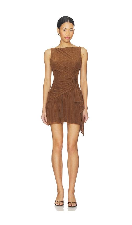 Lovers and Friends Amari Mini Dress in Brown by LOVERS&FRIENDS