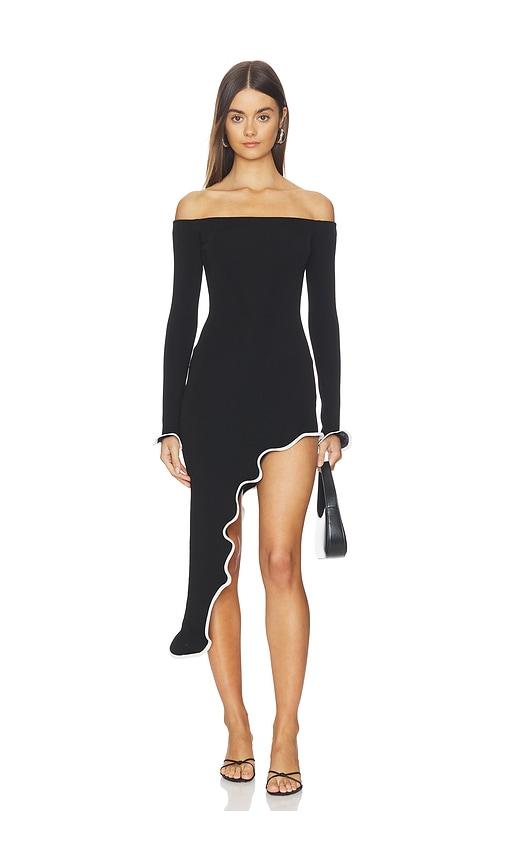 Lovers and Friends Aria Off The Shoulder Midi Dress in Black by LOVERS&FRIENDS