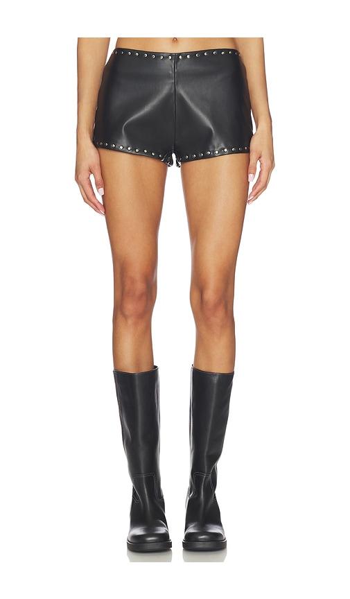 Lovers and Friends Bella Faux Leather Short in Black by LOVERS&FRIENDS