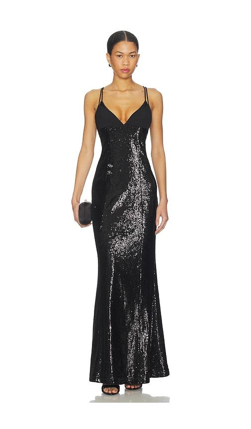 Lovers and Friends Bonnie Gown in Black by LOVERS&FRIENDS