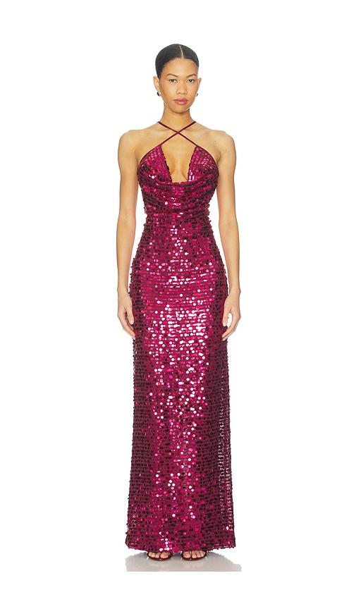 Lovers and Friends Britt Gown in Fuchsia by LOVERS&FRIENDS