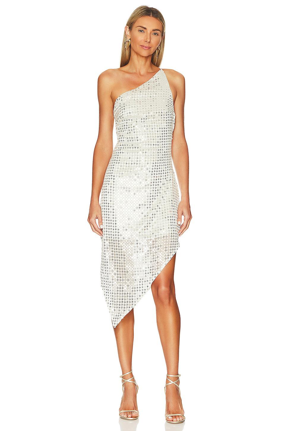 Lovers and Friends Cassie Midi Dress in White by LOVERS&FRIENDS
