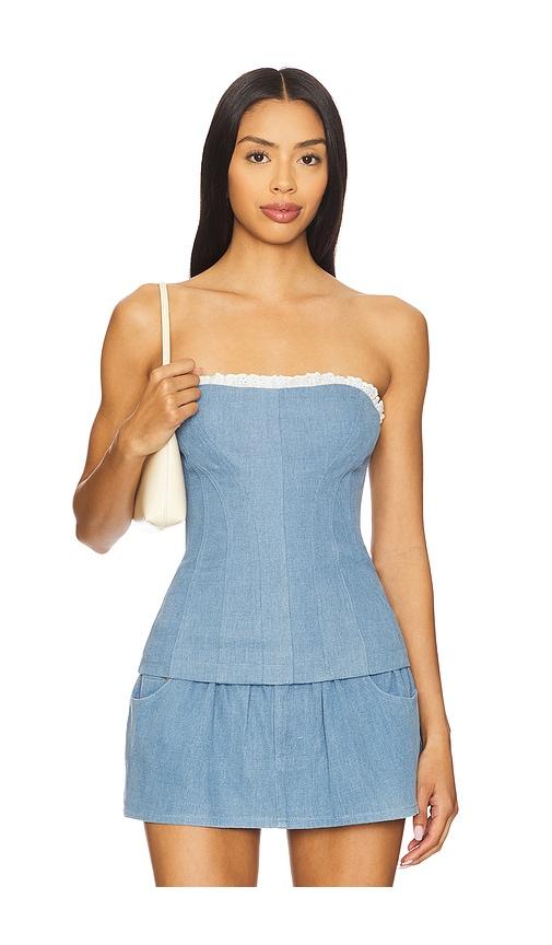 Lovers and Friends Charlette Top in Blue by LOVERS&FRIENDS