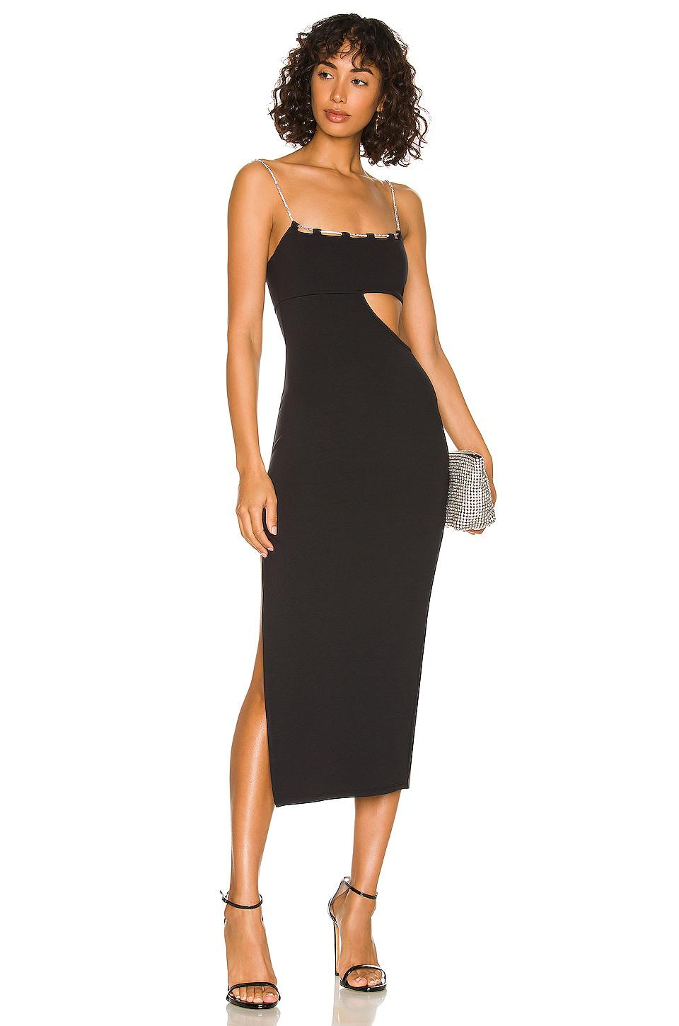 Lovers and Friends Charlotte Midi Dress in Black by LOVERS&FRIENDS