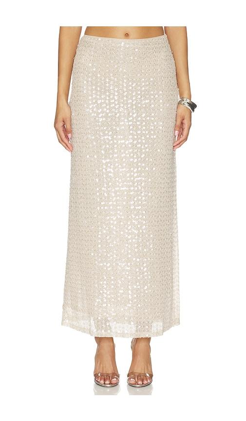Lovers and Friends Clara Sequin Maxi Skirt in Neutral by LOVERS&FRIENDS