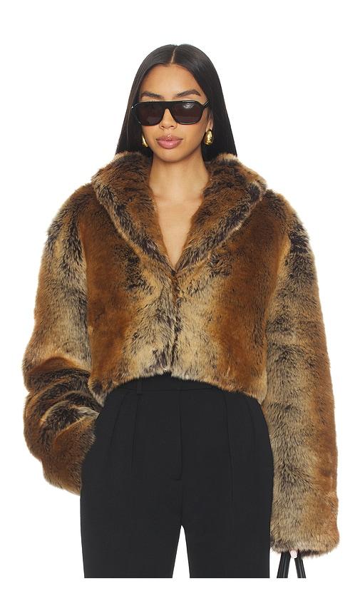 Lovers and Friends Cropped Ernie Coat in Brown by LOVERS&FRIENDS