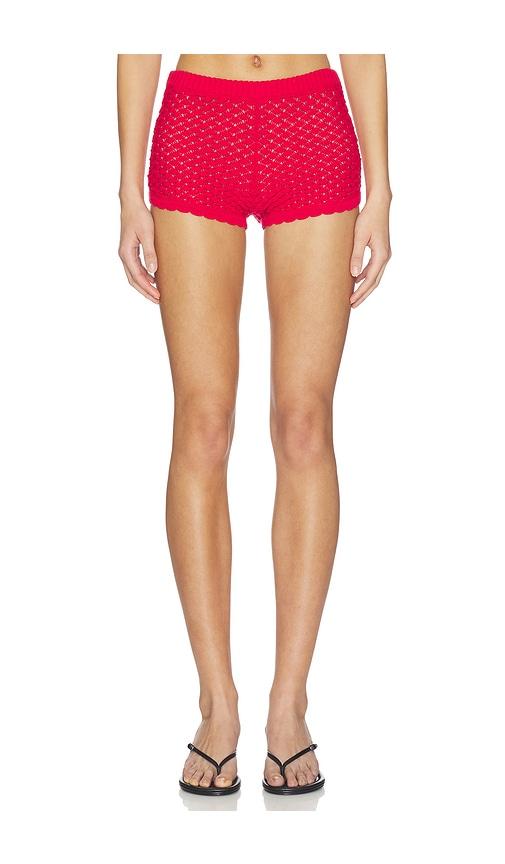 Lovers and Friends Daniella Pointelle Short in Red by LOVERS&FRIENDS