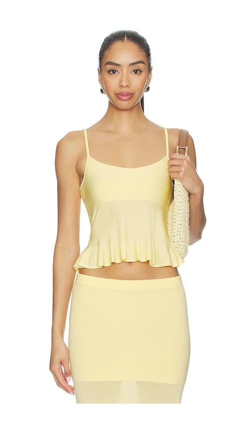 Lovers and Friends Delia Knit Tank in Lemon by LOVERS&FRIENDS
