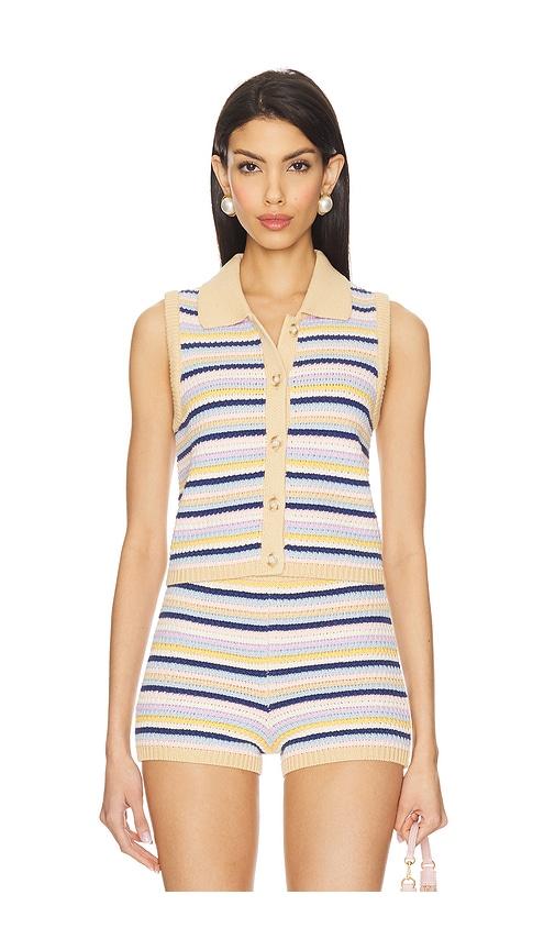 Lovers and Friends Donna Polo Top in Tan by LOVERS&FRIENDS