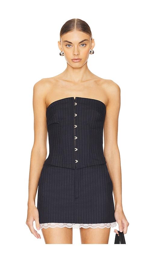 Lovers and Friends Elodie Top in Charcoal by LOVERS&FRIENDS