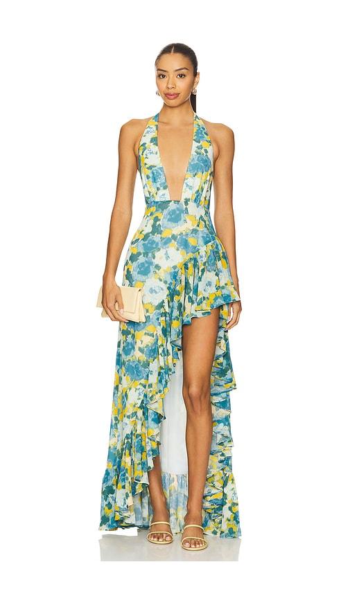 Lovers and Friends Eloise Gown in Blue,Teal by LOVERS&FRIENDS