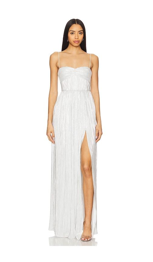 Lovers and Friends Emmy Gown in Metallic Silver by LOVERS&FRIENDS
