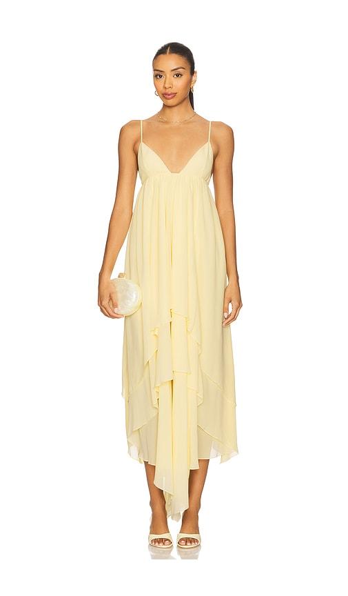 Lovers and Friends Eve Gown in Lemon by LOVERS&FRIENDS