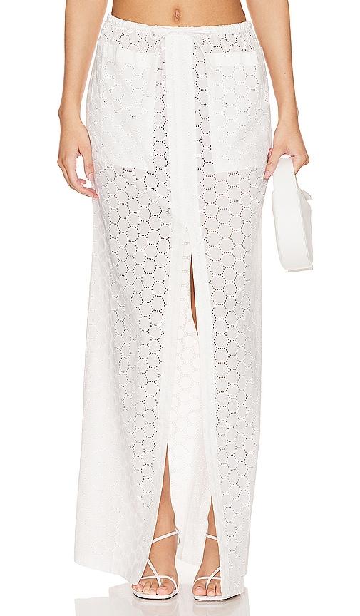 Lovers and Friends Fiona Maxi Skirt in White by LOVERS&FRIENDS