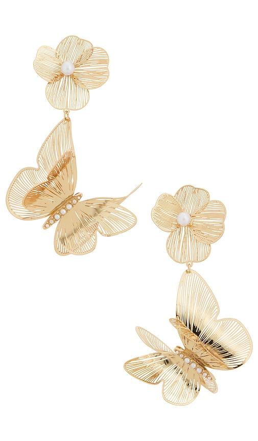 Lovers and Friends Freya Earrings in Metallic Gold by LOVERS&FRIENDS