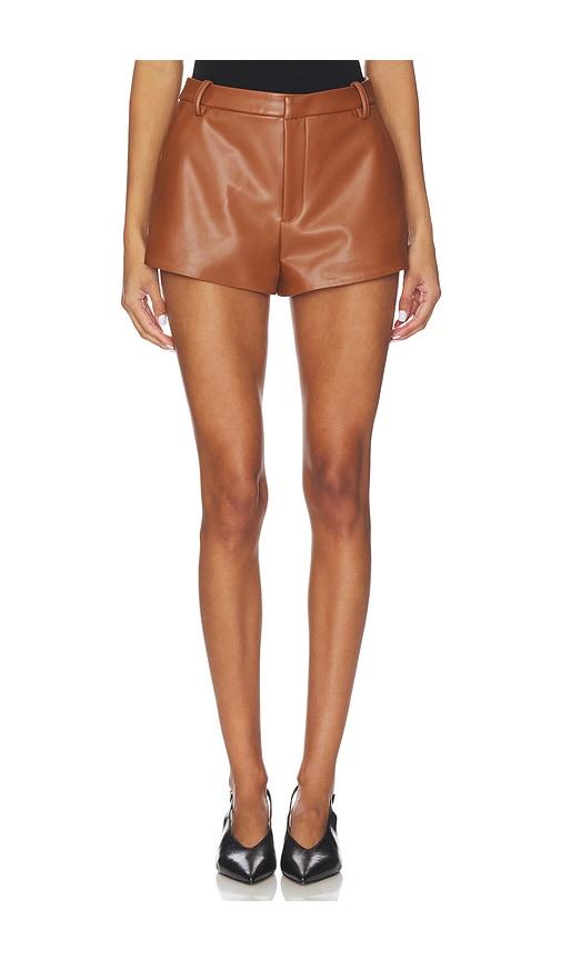 Lovers and Friends Gemma Faux Leather Short in Brown by LOVERS&FRIENDS
