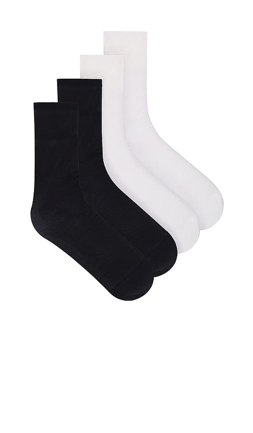Lovers and Friends Gia Knee Sock Pack in Black,White by LOVERS&FRIENDS