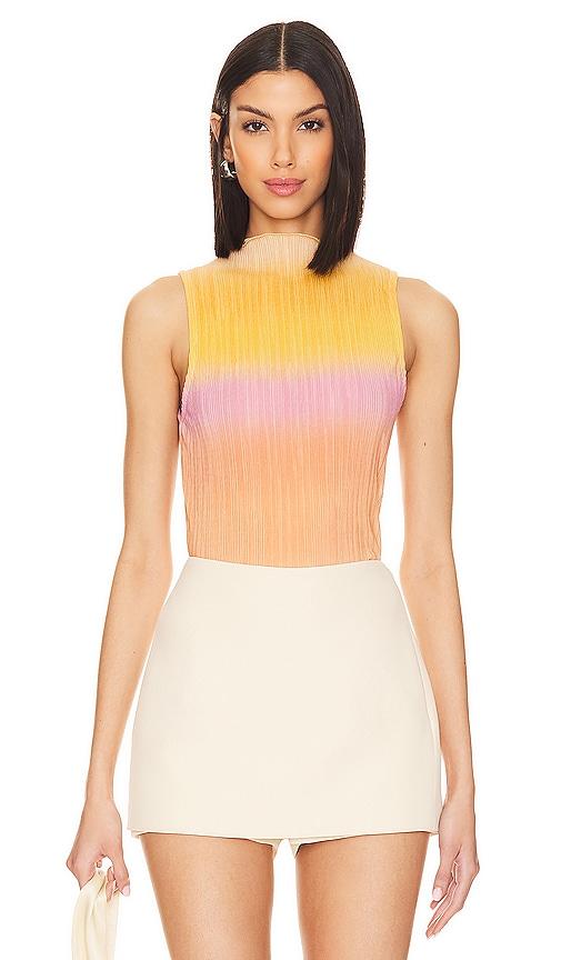 Lovers and Friends Giada Sheer Top in Orange by LOVERS&FRIENDS