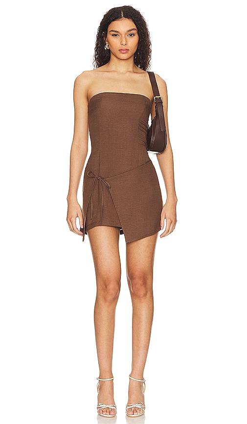 Lovers and Friends Jesenia Mini Dress in Chocolate by LOVERS&FRIENDS