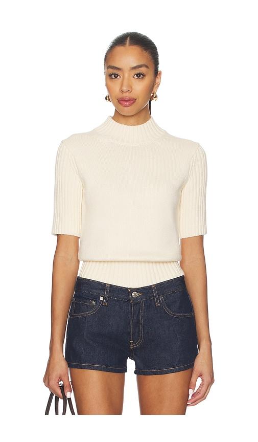 Lovers and Friends Katt Short Sleeve Sweater in Cream by LOVERS&FRIENDS