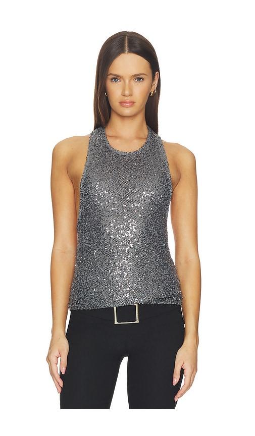 Lovers and Friends Kaye Top in Metallic Silver by LOVERS&FRIENDS