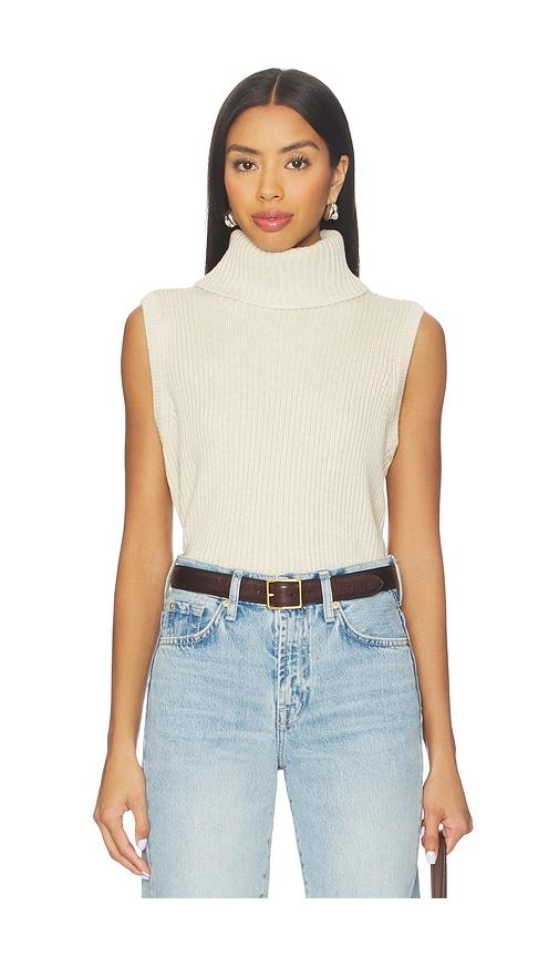 Lovers and Friends Keris Turtle Neck Vest in Beige by LOVERS&FRIENDS