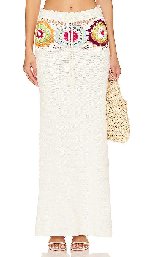 Lovers and Friends Kestrel Crochet Maxi Skirt in Cream by LOVERS&FRIENDS