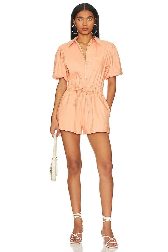 Lovers and Friends Kiley Romper in Peach by LOVERS&FRIENDS